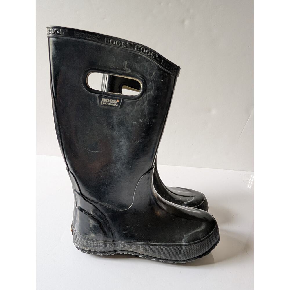 BOGS Rubber Waterproof Rain Snow Boots 71325 Black Youth 2